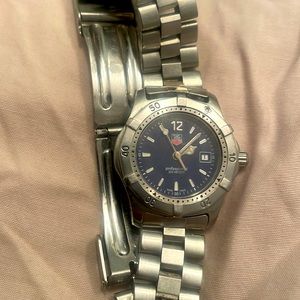 Women’s Blue faceTAG HEUER watch. Purchased in Switzerland 2001